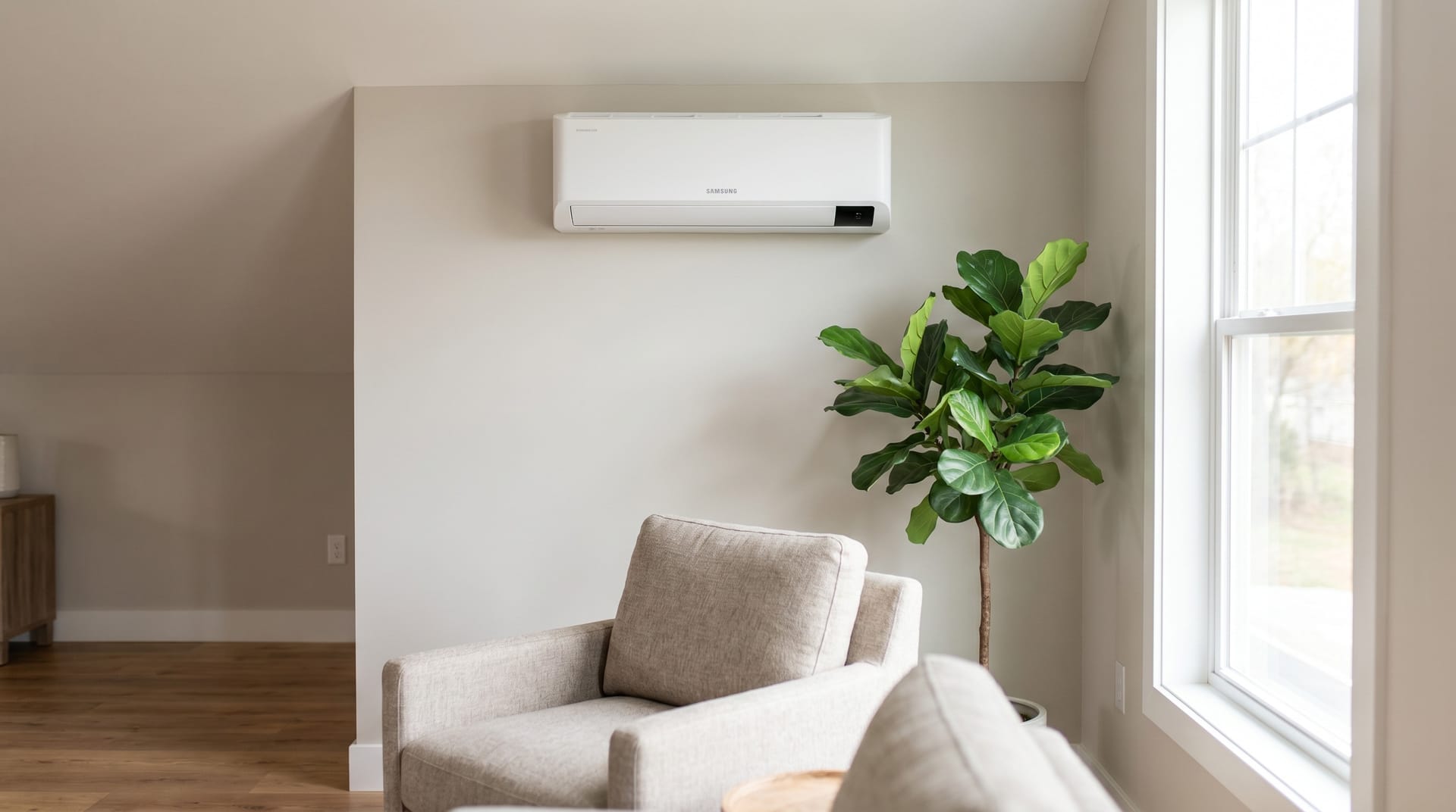 Samsung ductless mini-split system installed in a Utah home